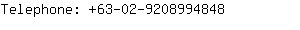 Telephone: 63-02-920899....