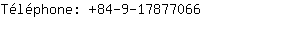 Téléphone: 84-9-1787....