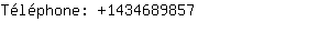 Téléphone: 143468....