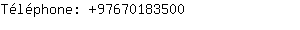 Téléphone: 9767018....