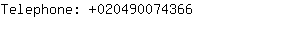 Telephone: 02049007....