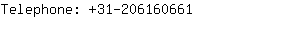 Telephone: 31-20616....