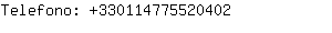 Telefono: 33011477552....