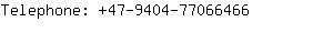 Telephone: 47-9404-7706....