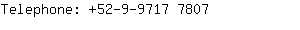 Telephone: 52-9-9717 ....