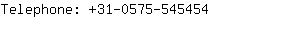 Telephone: 31-0575-54....