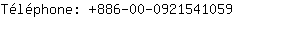 Tlphone: 886-00-092154....