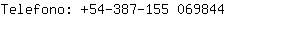 Telefono: 54-387-155 06....