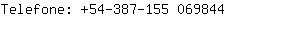 Telefone: 54-387-155 06....