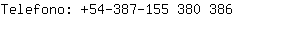 Telefono: 54-387-155 380....