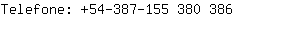 Telefone: 54-387-155 380....
