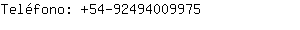 Teléfono: 54-9249400....