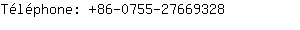 Téléphone: 86-0755-2766....
