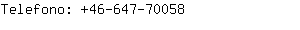 Telefono: 46-647-7....