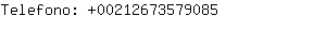 Telefono: 0021267357....