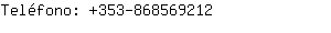 Teléfono: 353-86856....