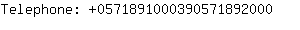 Telephone: 057189100039057189....