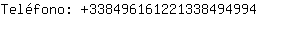 Telfono: 33849616122133849....