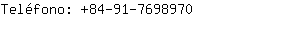 Teléfono: 84-91-769....