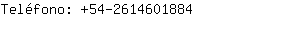 Teléfono: 54-261460....