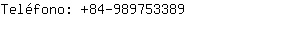 Teléfono: 84-98975....