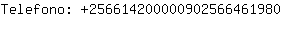 Telefono: 25661420000090256646....