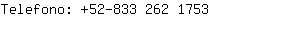 Telefono: 52-833 262 ....