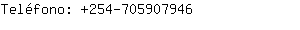 Teléfono: 254-70590....