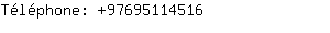 Téléphone: 9769511....