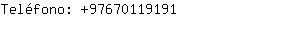Teléfono: 9767011....