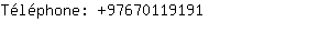 Téléphone: 9767011....