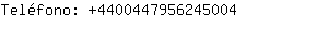 Teléfono: 440044795624....
