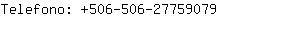 Telefono: 506-506-2775....