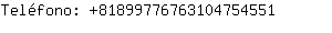 Telfono: 8189977676310475....