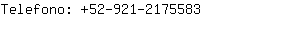 Telefono: 52-921-217....