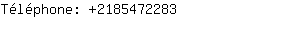 Téléphone: 218547....