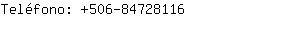Teléfono: 506-8472....