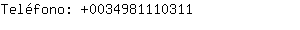 Telfono: 003498111....