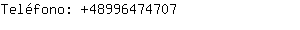 Teléfono: 4899647....