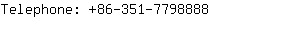 Telephone: 86-351-779....