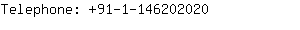 Telephone: 91-1-14620....