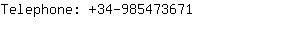Telephone: 34-98547....