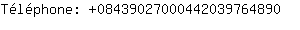 Tlphone: 0843902700044203976....