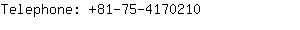 Telephone: 81-75-417....