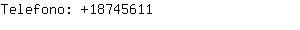 Telefono: 1874....