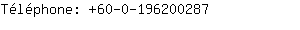 Téléphone: 60-0-19620....