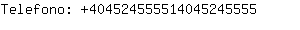 Telefono: 40452455551404524....