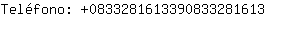 Telfono: 083328161339083328....