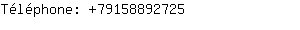 Téléphone: 7915889....
