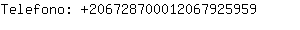 Telefono: 20672870001206792....